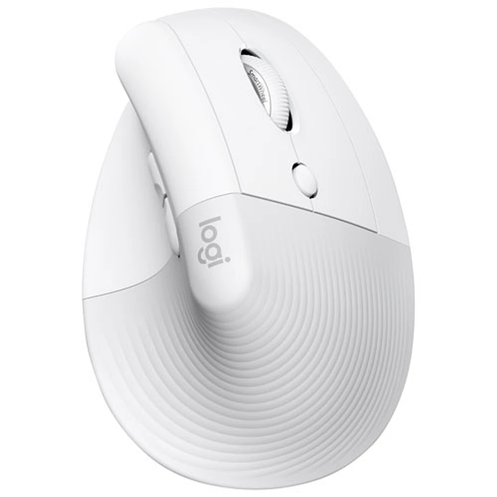 Souris sans fil ergonomique de 4000 ppp Lift de Logitech pour Mac - Blanc cassé