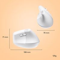 Logitech Lift Ergonomic 4000 DPI Wireless Mouse for Mac - Off-White