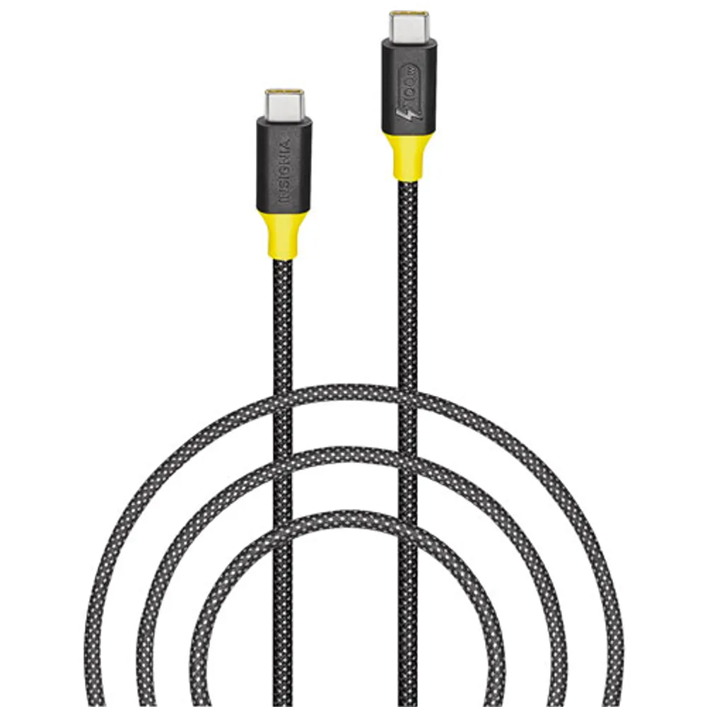 Insignia 2.5m (8 ft.) USB-C to USB-C Charge Cable (NS-CC5A8FT-C) - White - Only at Best Buy