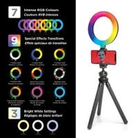 Mobifoto Mobilite Compact 6" RGB LED Ring Light Vlogging Kit