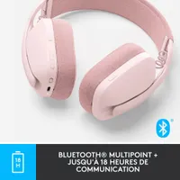 Casque d'écoute sans fil avec microphone Zone Vibe 100 de Logitech - Rose