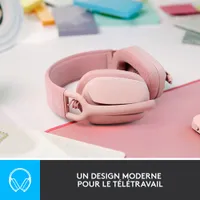 Casque d'écoute sans fil avec microphone Zone Vibe 100 de Logitech - Rose