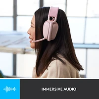 Casque d'écoute sans fil avec microphone Zone Vibe 100 de Logitech - Rose