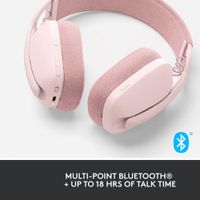 Logitech Zone Vibe 100 Wireless Headset with Microphone - Rose