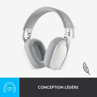 Logitech Zone Vibe 100 Wireless Headset with Microphone - Off-white