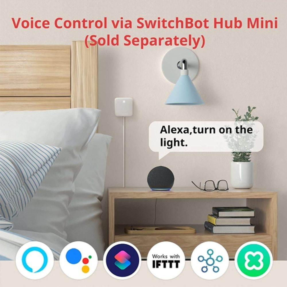 SwitchBot Curtain Smart Electric Motor - Wireless App Automate Timer  Control, Add SwitchBot Hub Mini to Make it Compatible with Alexa, Google  Home, IFTTT (Rod2.0 Version, White) 