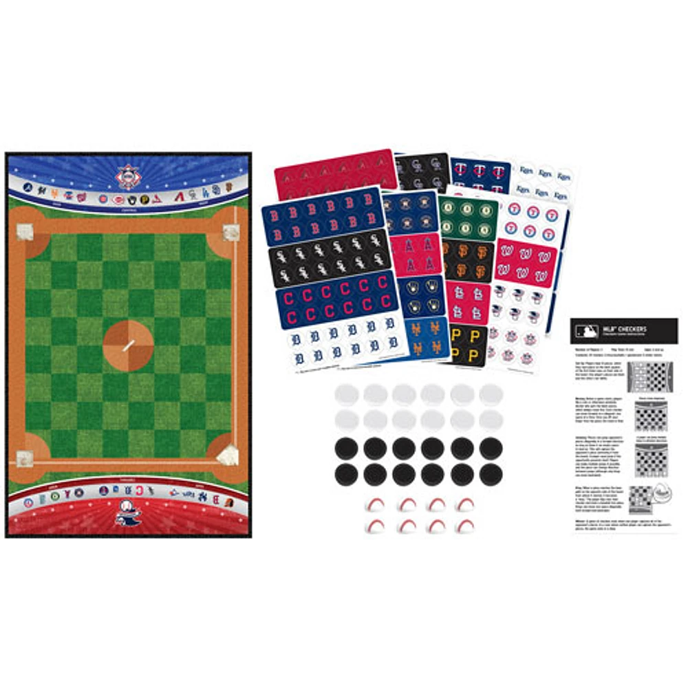 MLB League Checkers Board Game - English