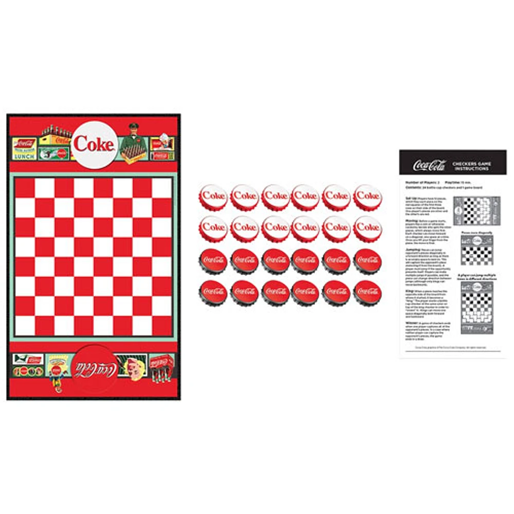 Coca-Cola Checkers Board Game - English