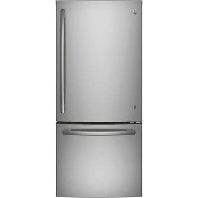 GE 30" 21 Cu. Ft. Bottom Freezer Refrigerator (GDE21DYRKFS) -Stainless Steel -Open Box -Perfect Condition