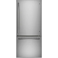 GE 30" 21 Cu. Ft. Bottom Freezer Refrigerator (GDE21DYRKFS) -Stainless Steel -Open Box -Perfect Condition