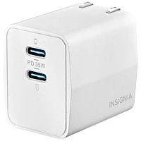 Insignia 35W Dual USB-C Wall Charger - White - Only at Best Buy