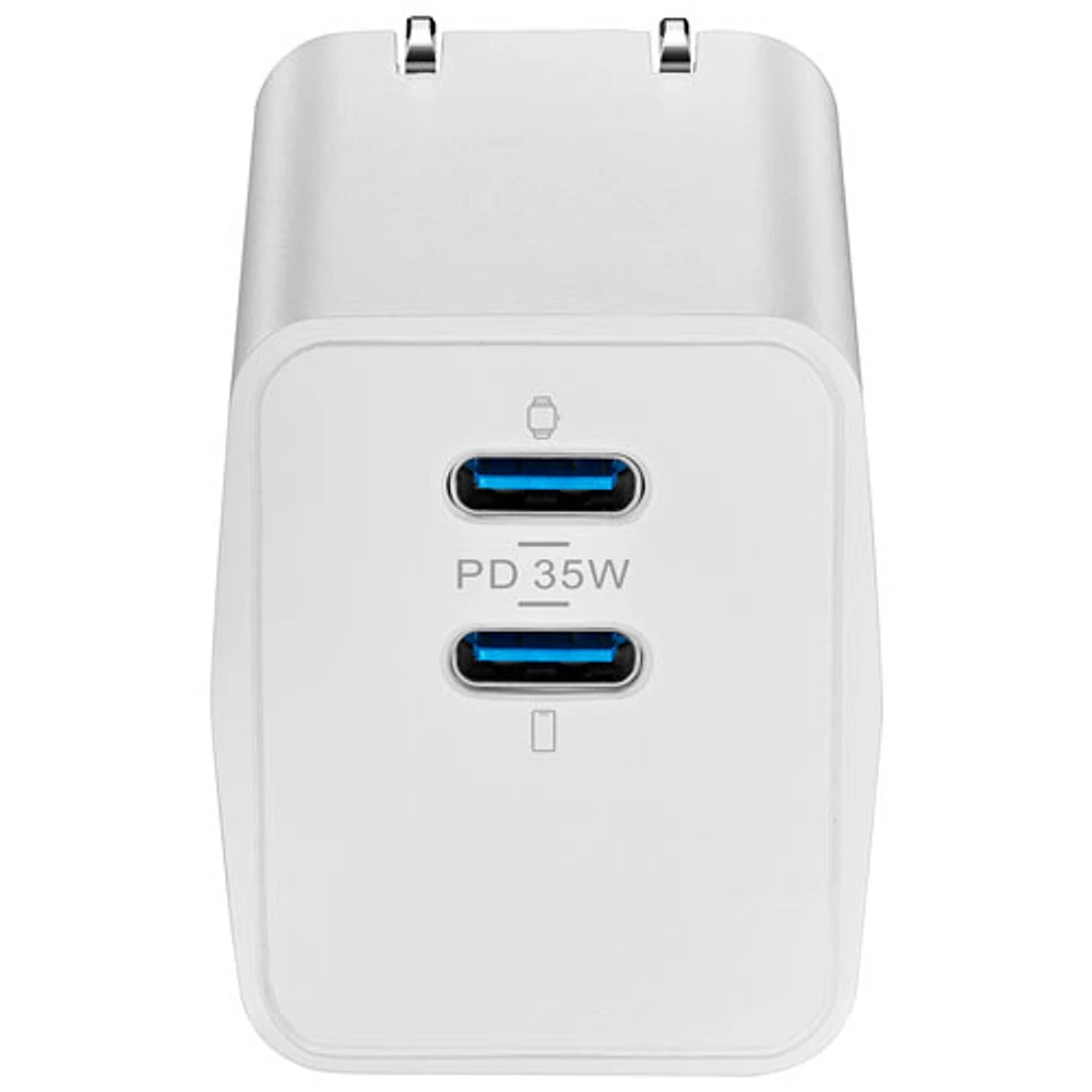 Insignia 35W Dual USB-C Wall Charger - White - Only at Best Buy