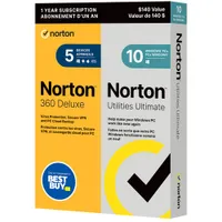 Norton 360 Deluxe w/ Norton Utilities Ultimate (PC/Mac) -5 Devices -50GB Cloud Backup -1 Year - Only at Best Buy