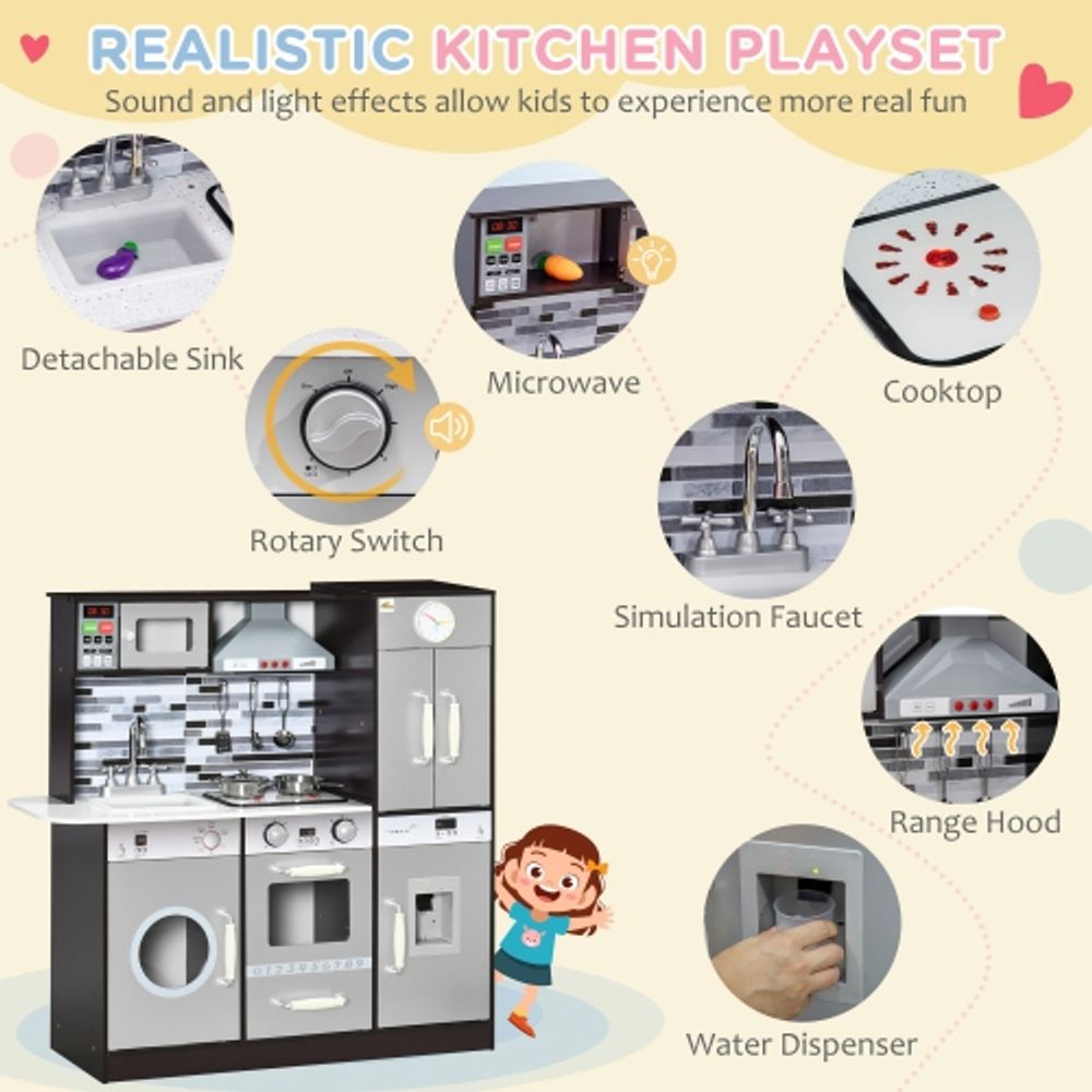 Large Play Kitchen With Lights & Sound
