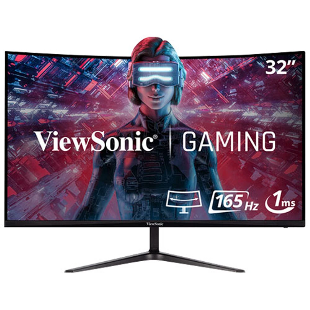 Viewsonic 32" FHD 165Hz 6ms GTG Curved IPS LED Gaming Monitor (VX3218-PC-MHD) - Black