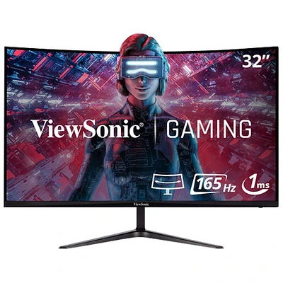 Viewsonic 32" FHD 165Hz 6ms GTG Curved IPS LED Gaming Monitor (VX3218-PC-MHD) - Black