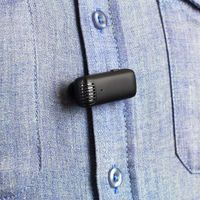 Aluratek Wireless Lapel Condenser Microphone with Charging Case - Black