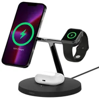 Belkin MagSafe 3-in-1 Wireless Charging Stand for iPhone 15/14/13/12, Apple Watch & AirPods