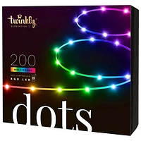 Bande lumineuse intelligente DEL RVB de 10 m (32,8 pi) Dots de Twinkly - 200 ampoules