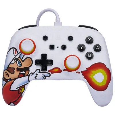 PowerA Enhanced Wired Controller for Switch - Fireball Mario
