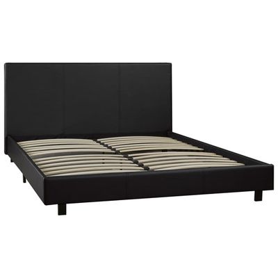 Alexis Contemporary Upholstered Platform Bed - Double - Black