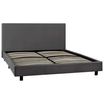Alexis Contemporary Upholstered Platform Bed - Double - Grey