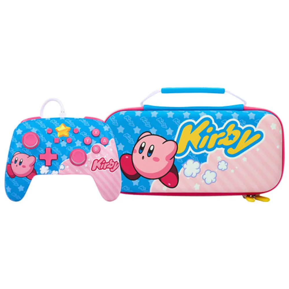 Power A Kirby Travel Case for Nintendo Switch - Pink/Blue