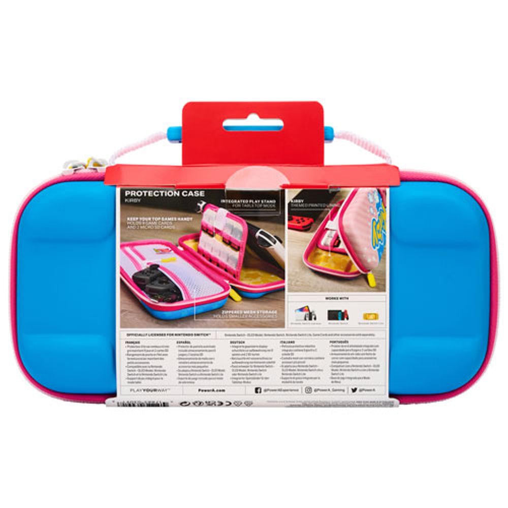 Power A Kirby Travel Case for Nintendo Switch - Pink/Blue