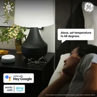 GE Cync Smart Wi-Fi Thermostat - Black