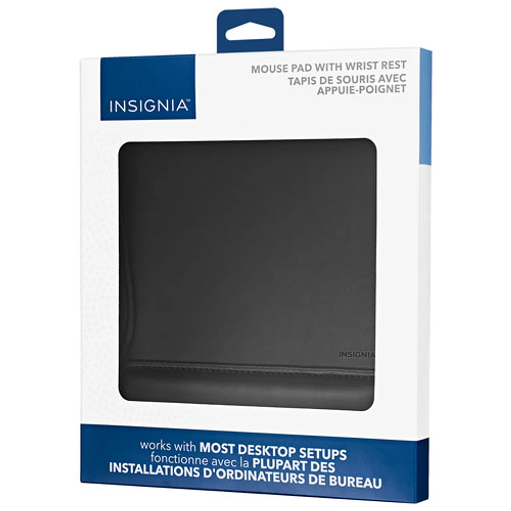 Insignia Memory Foam Mouse Pad with Wrist Rest - Black - Only at Best Buy