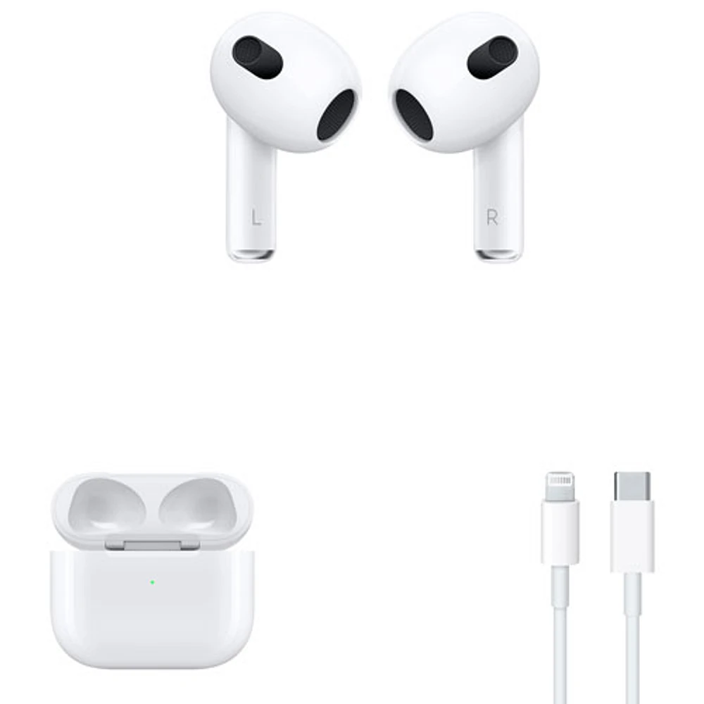 Écouteurs boutons 100 % sans fil AirPods (3e génération) d'Apple avec étui de chargement Lightning - Blanc