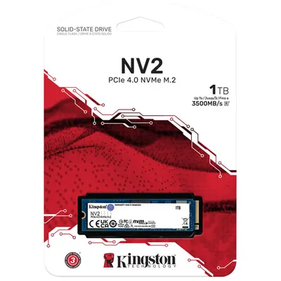 Kingston NV2 1TB NVMe PCI-e Internal Solid State Drive (SNV2S/1000G)