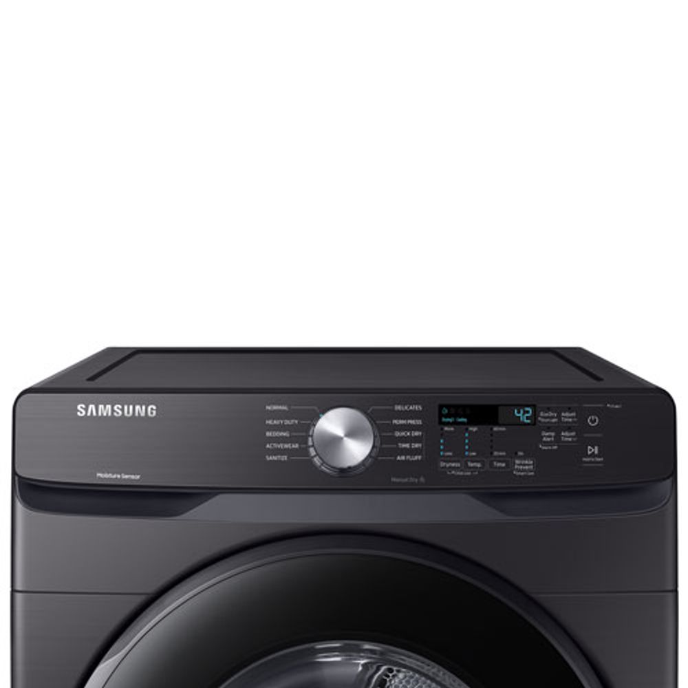 Samsung 7.5 Cu. Ft. Electric Dryer (DVE45T6005V/AC) - Black Stainless Steel