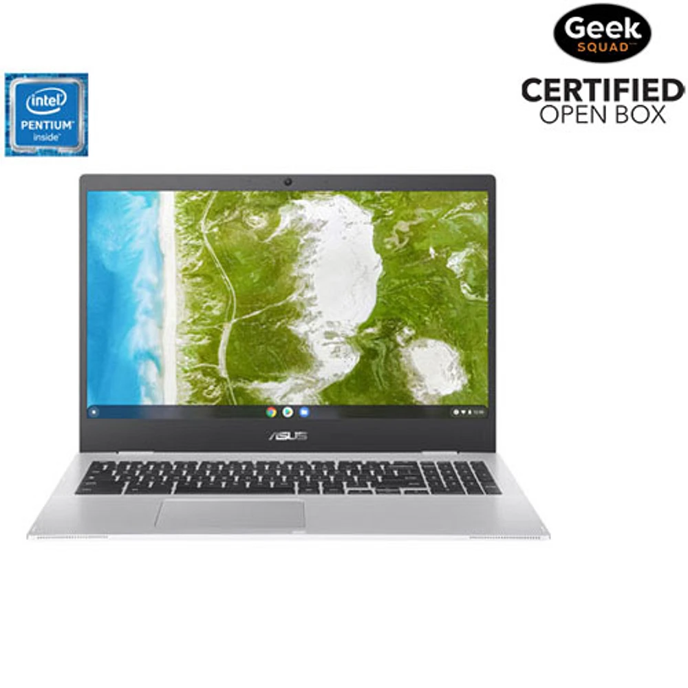 Open Box - ASUS CX1 15.6" Chromebook - Silver (Intel Pentium Silver N6000/128GB eMMC/8GB RAM/Chrome OS)