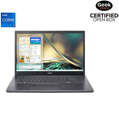 Open Box - Acer Aspire 5 15.6" Laptop - Iron (Intel Core i7-1260P/512GB SSD/12GB RAM/Windows 11)