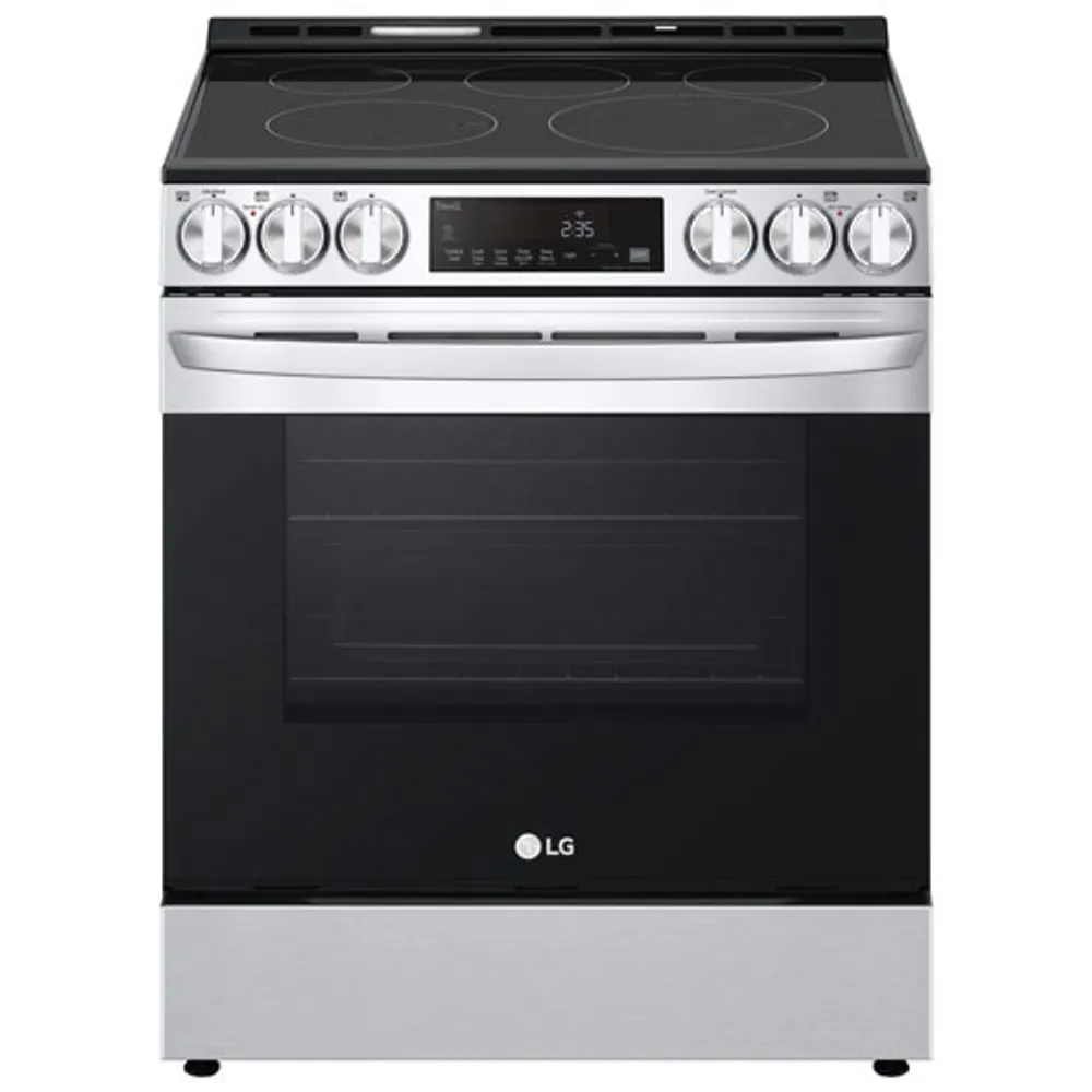 Boîte ouverte - Cuisinière électrique encastrable 6,3 pi³ 30 po avec friture à air de LG (LSEL6333F) - Inox - Parfait état