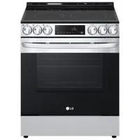 Boîte ouverte - Cuisinière électrique encastrable 6,3 pi³ 30 po avec friture à air de LG (LSEL6333F) - Inox - Parfait état