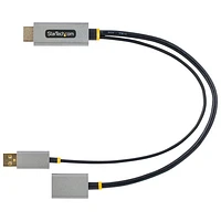 StarTech 0.3m (1 ft.) 4K 60Hz HDMI to DisplayPort Adapter Cable with USB Bus Powered (128-HDMI-DISPLAYPORT)