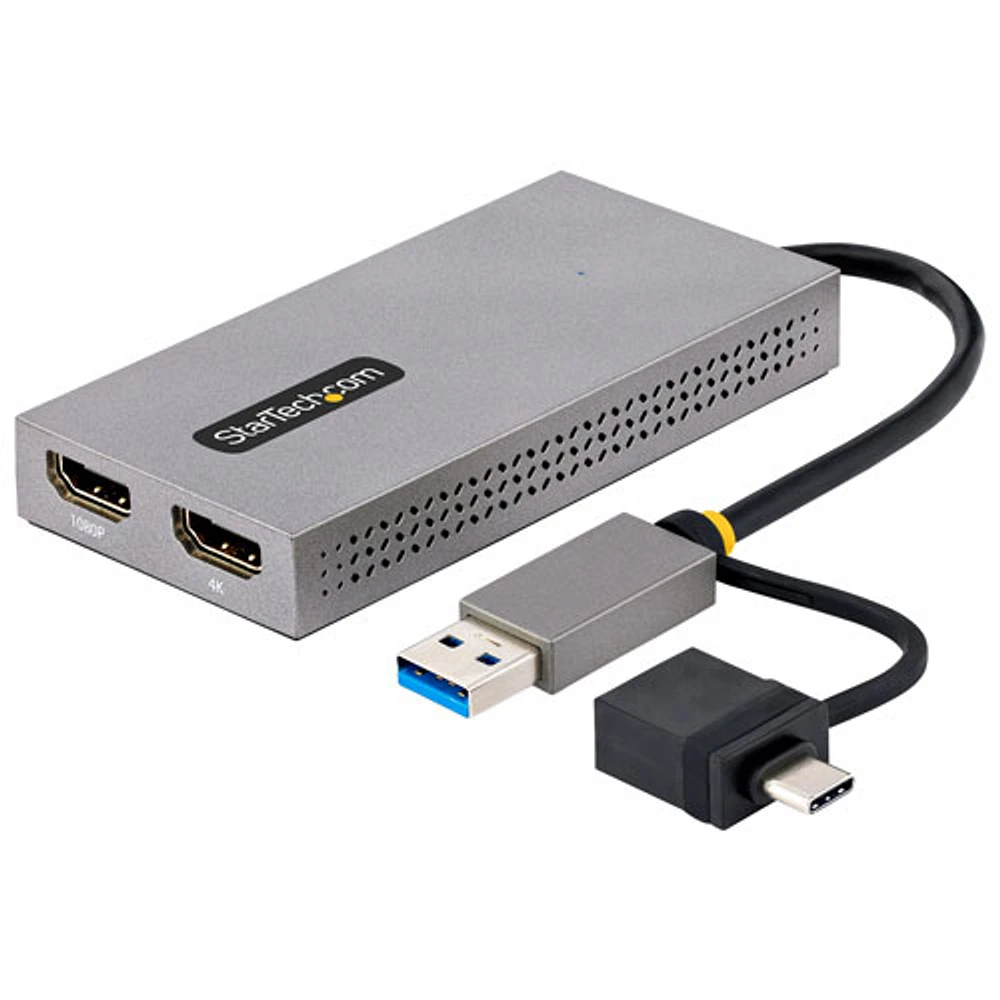 StarTech USB-C/USB-A to Dual HDMI Adapter (107B-USB-HDMI)