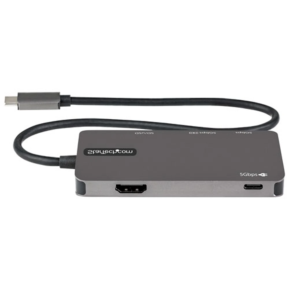 Concentrateur USB-C 6-en-1 avec HDMI 4K et Power Delivery de StarTech (DKT30CHSDPD)