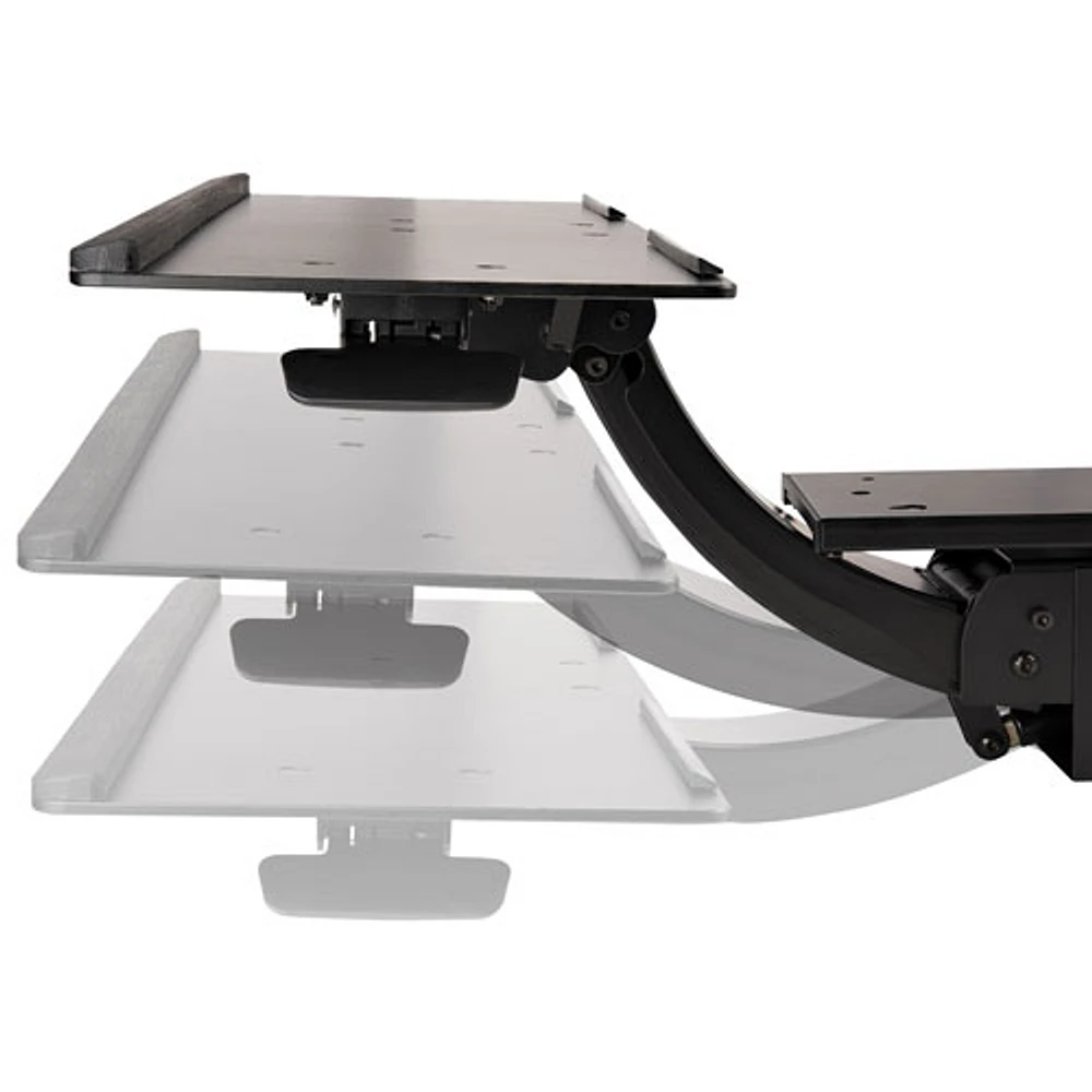 Plateau de clavier ajustable articulé pour dessous de bureau de StarTech - Argenté