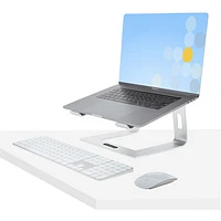 StarTech Aluminum Laptop Riser Stand for Desk - Black/Silver