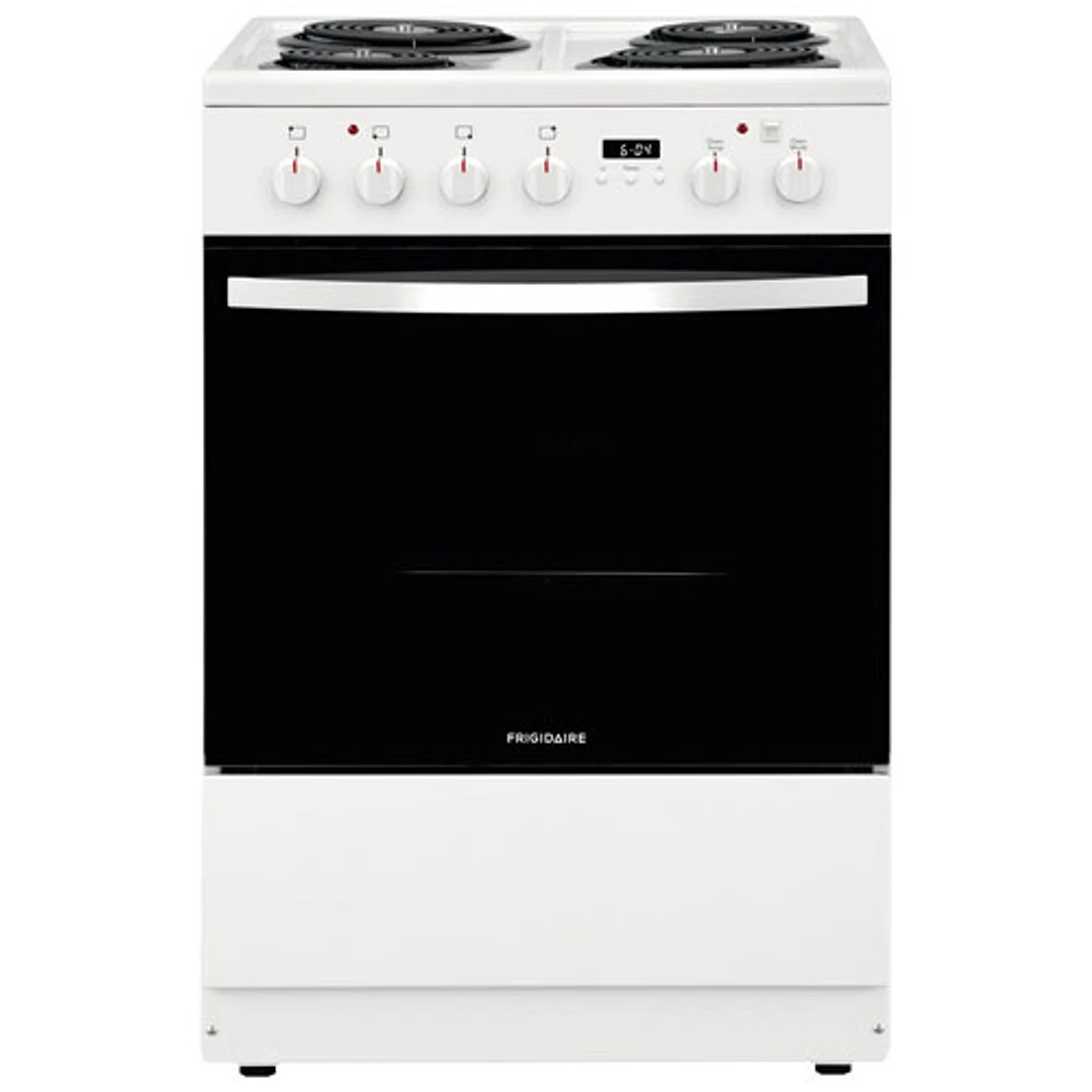 Cuisinière électrique autonome 4 éléments 1,9 pi³ 24 po de Frigidaire (FCFC241CAW) - Blanc