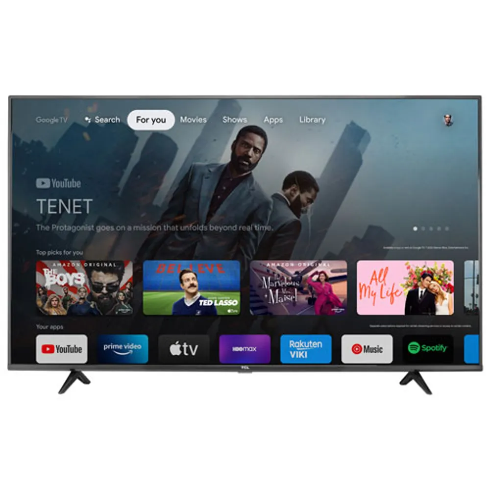 Remis à neuf - Téléviseur intelligent Google HDR DEL UHD 4K de 50 po série 4 de TCL (50S446-CA-B) - 2022