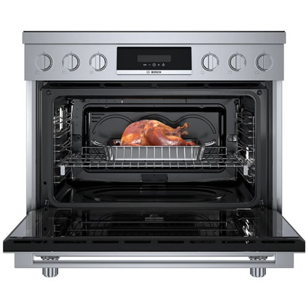 Bosch 800 Series 36" True Convection 5-Element Induction Range (HIS8655C) - Stainless Steel