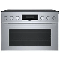 Cuisinière à induction à convection véritable 5 éléments 36 po série 800 po de Bosch (HIS8655C) - Inox