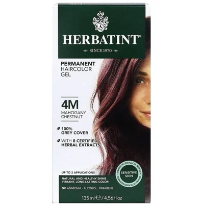 BioForce - HERBATINT- PERMANENT HAIR COLOUR, M4 MAHOGANY CHESTNUT, 135 ML