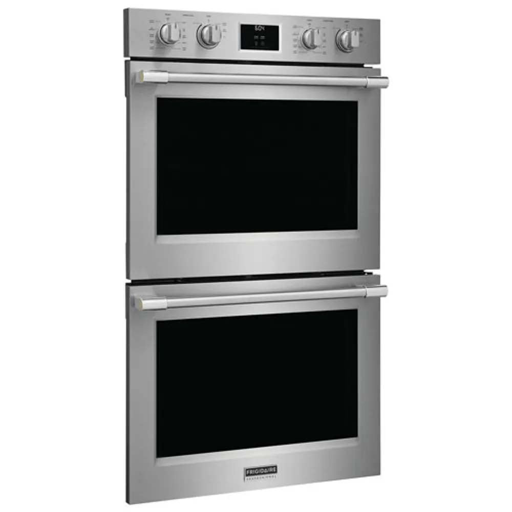 Frigidaire Professional 30" 2 x 5.3 Cu. Ft. Total Convection Electric Combination Wall Oven (PCWD3080AF) - Stainless Steel