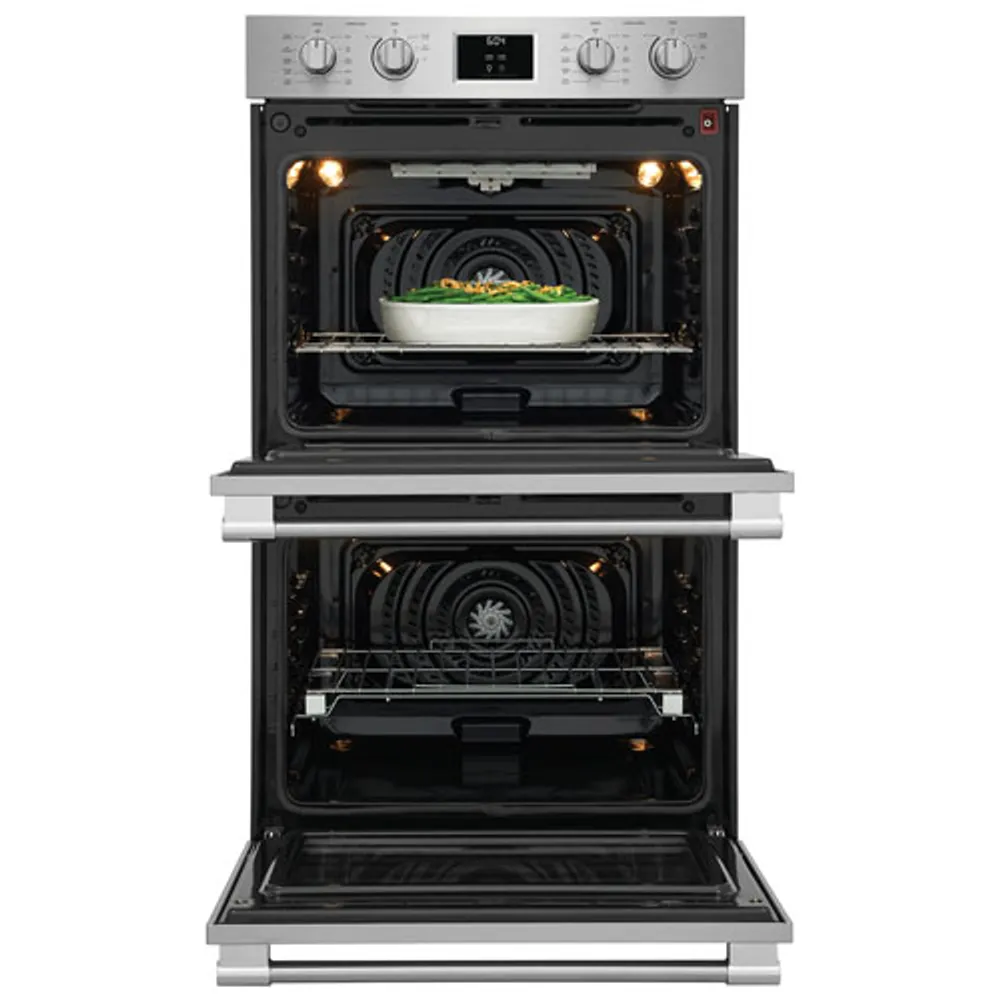 Frigidaire Professional 30" 2 x 5.3 Cu. Ft. Total Convection Electric Combination Wall Oven (PCWD3080AF) - Stainless Steel