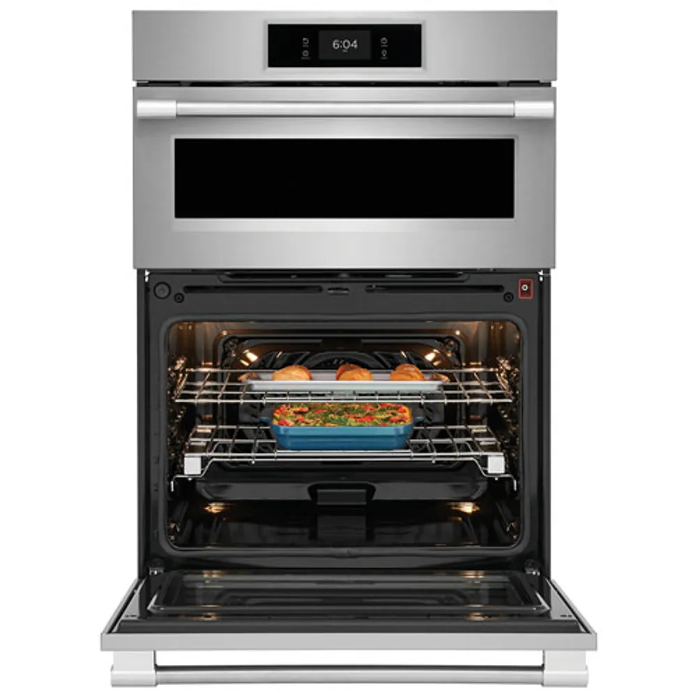 Frigidaire Professional 30" 5.3 Cu. Ft./1.7 Cu. Ft. Double Wall Oven/Microwave Combo (PCWM3080AF) - Stainless Steel